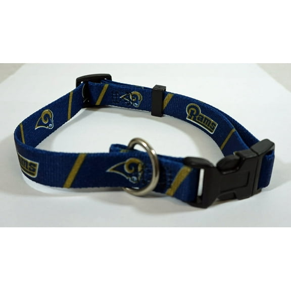 Los Angeles Football Rams 12 1/4" to 14 3/4" adjustable Medium Nylon Dog Collar