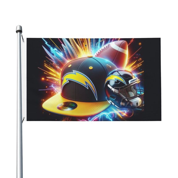 Los Angeles Football Team 3x5 FT Double-Sided Flag (Pole Not Included), Quick-Drying for Lawn, Balcony & Party Decor Qi3123