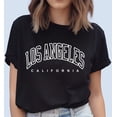 thumbnail image 1 of Los Angeles Graphic Print T-Shirt For Women Casual Short Sleeve Tee 1 Pcs 100% Heavy Cotton - Comfortable Crew Neck, Soft Adorable Tees Tops, 1 of 5