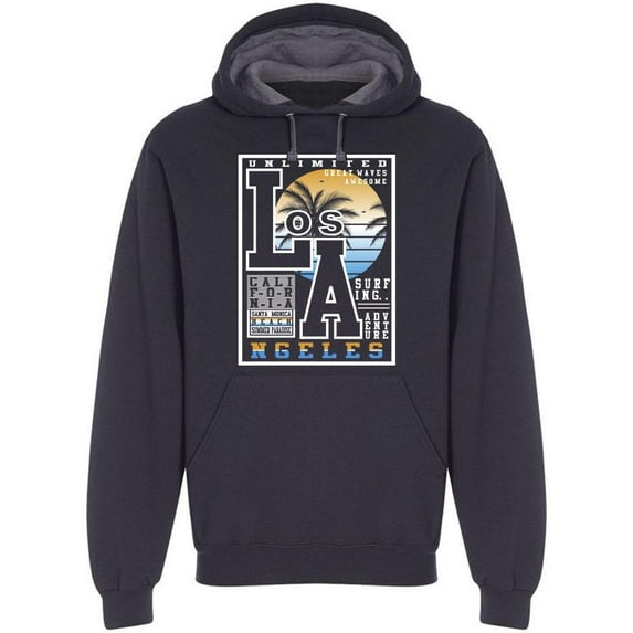 Los Angeles Has A Great Waves Hoodie Men -Image by Shutterstock, Male 3X-Large