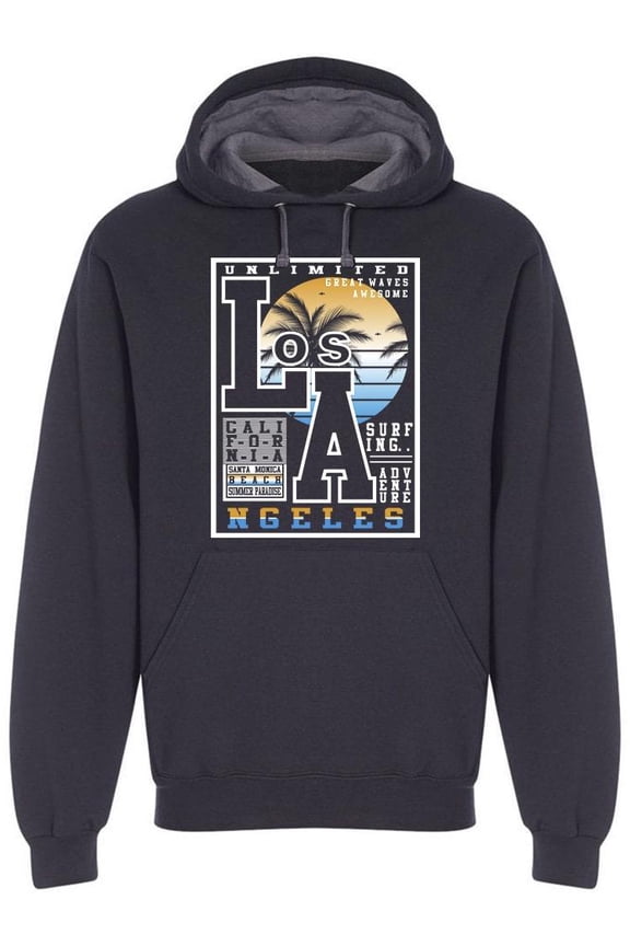 Los Angeles Has A Great Waves Hoodie Men -Image by Shutterstock, Male x-Large