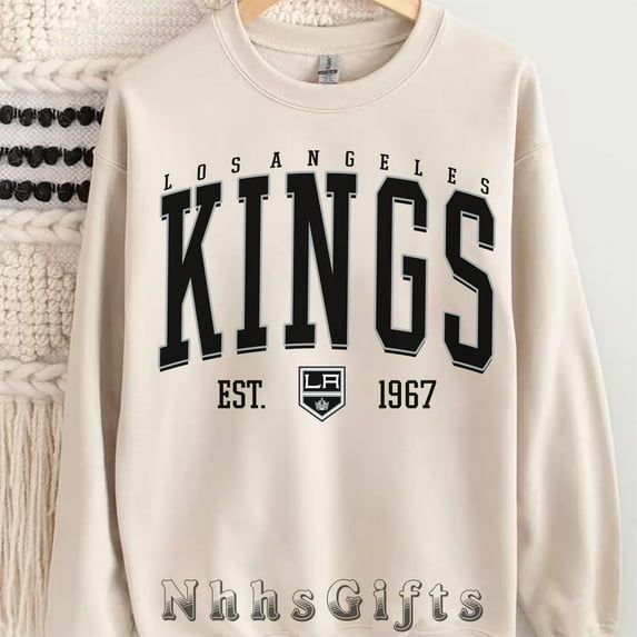 Los Angeles Hockey Crewneck Sweatshirt, Retro Los Angeles Hockey Sweatshirt, Retro Kings Sweater