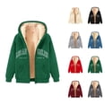 thumbnail image 1 of Los Angeles Hoodie Fall Winter Fleece Lined Zip Up Hoodies Pockets Streetwear Hooded Sweatshirt Hoodie Women Jacket, 1 of 6