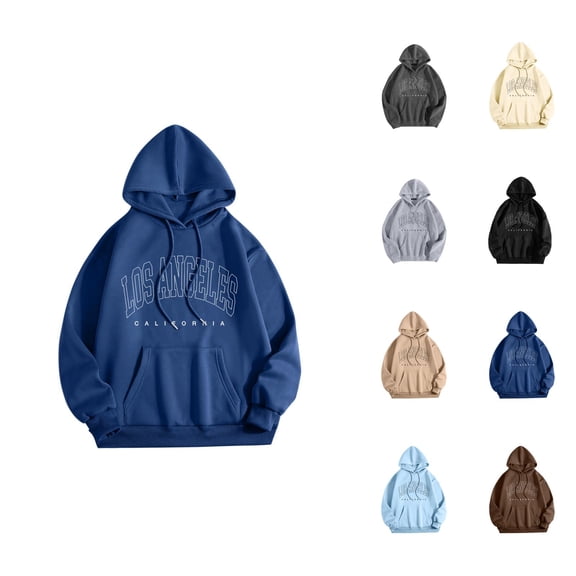 Los Angeles Hoodies for Men 2025 Fall Winter Long Sleeve Hooded Sweatshirt with Pockets Pullover Hoody Mens Hoodies