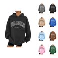 thumbnail image 1 of Los Angeles Hoodies for Women Fall Winter Long Sleeve Graphic Hooded Sweatshirt Streetwear Pullover Tops, 1 of 6