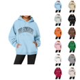 thumbnail image 1 of Los Angeles Hoodies for Women Long Sleeve Graphic Y2K Hoodie with Pockets Streetwear Hooded Sweatshirt Pullover Tops, 1 of 5