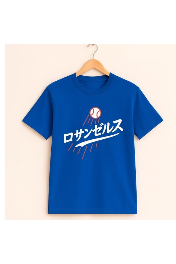 Los Angeles Katakana Baseball Tee: Retro Japanese Streetwear