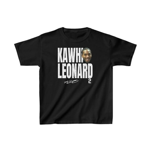 Los Angeles Kawhi Leonard #2 cartoon Basketball fans gift Kids Cotton Tee