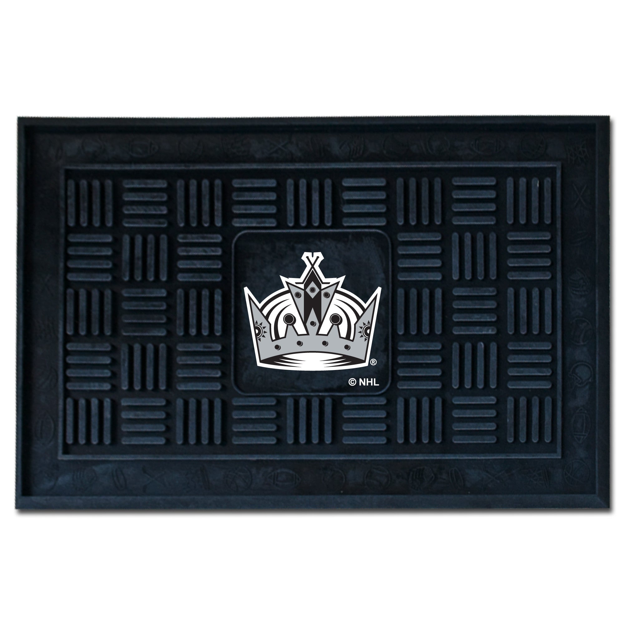 Los Angeles Kings 19" x 30" Vinyl Medallion Door Mat Black