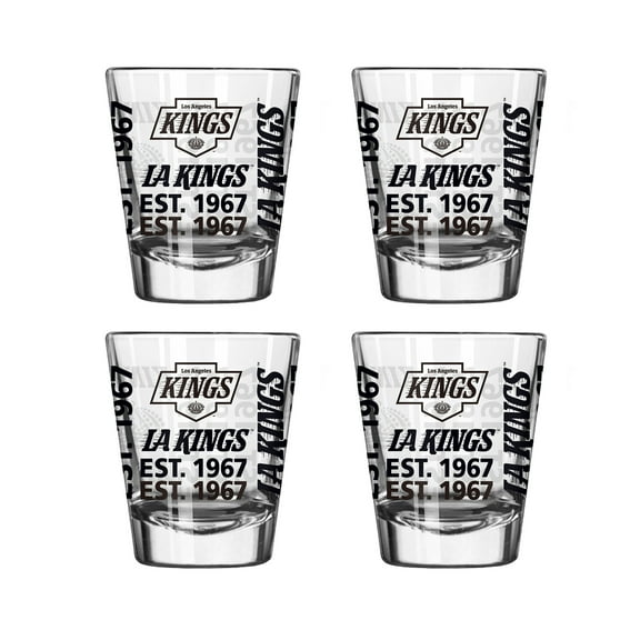 Logo Brands Los Angeles Kings 4-Pack 2oz. Shot Glass Set