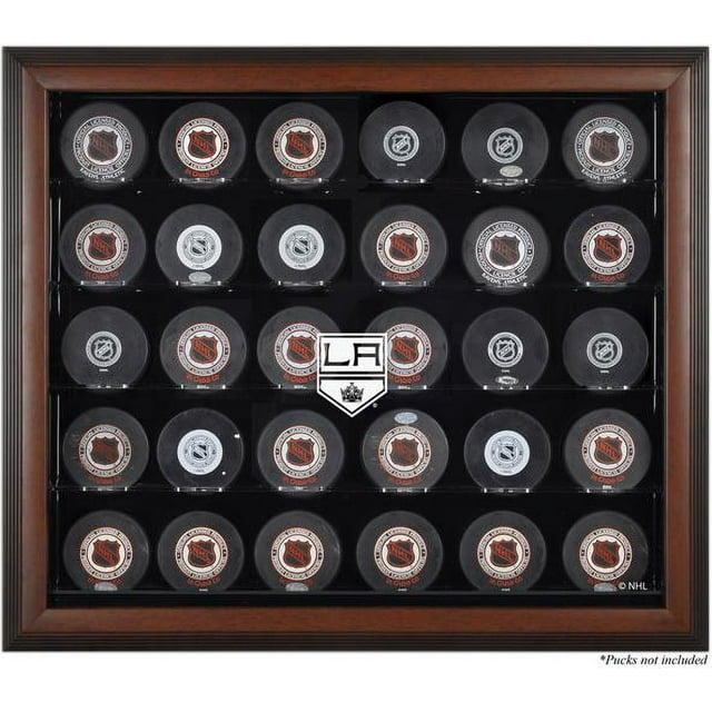 Los Angeles Kings 30-Puck Brown Display Case