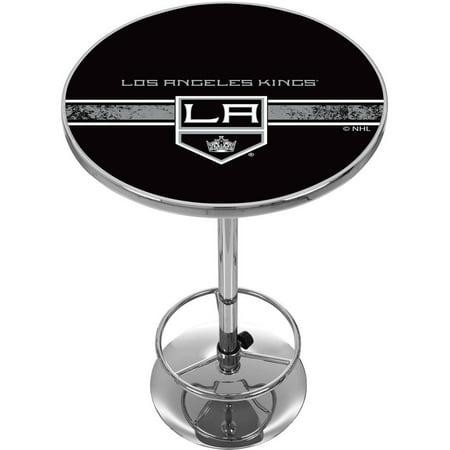 Los Angeles Kings NHL Chrome Pub Table - Silver, Black, White
