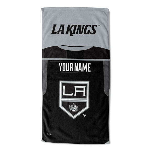 Los Angeles Kings NHL Jersey Personalized Beach Towel, 30" x 60"