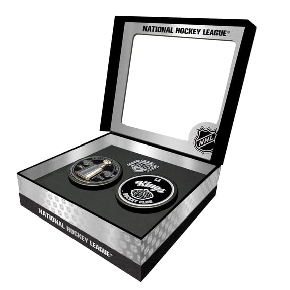 Los Angeles Kings Stanley Cup Retro Puck & 3D Cup Puck Gift Box Set