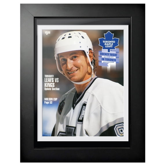 Los Angeles Kings vs. Toronto Maple Leafs Hockey Night 18'' x 14'' Framed Program Cover Art Print