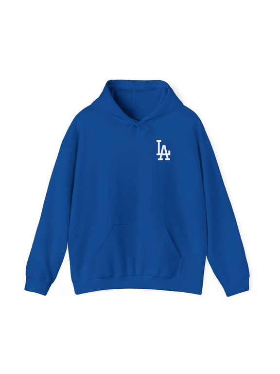 Los Angeles L.A City Logo LA Script Baseball Unisex Hoodie Sweatshirt - S / Royal