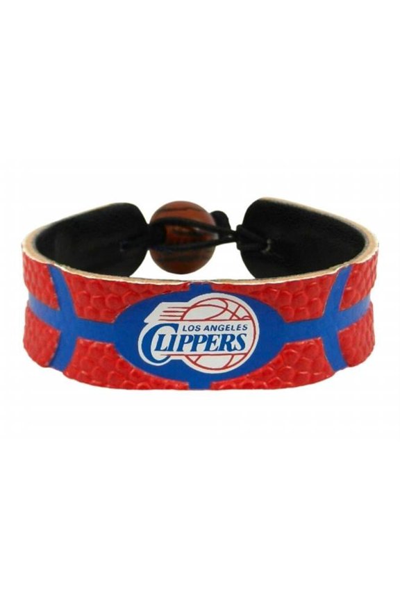 Los Angeles LA Basketball Clippers Team Color Basketball Leather Bracelet