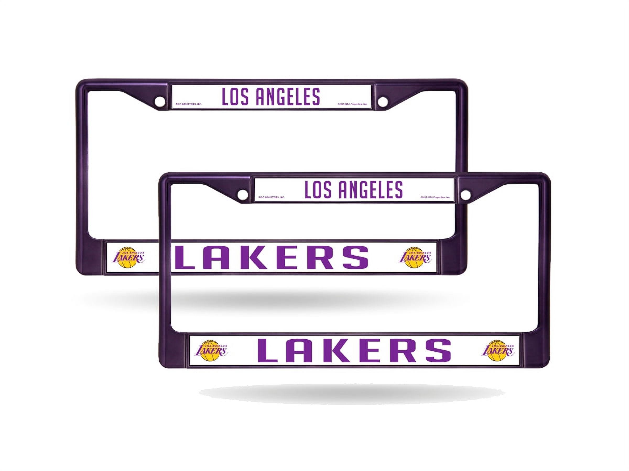 Los Angeles LA Basketball Lakers Purple Painted Chrome Metal License