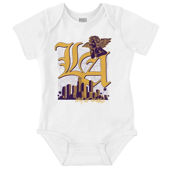 Los Angeles LA City of Angels Skyline Romper Boys or Girls Infant Baby Brisco Brands NB