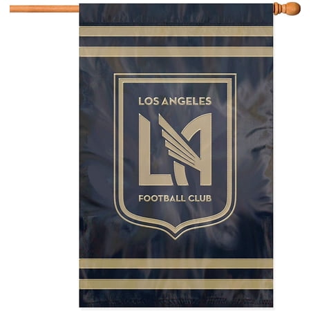Los Angeles LA FC MLS Premium 2-Sided Banner House Flag, 28x44 Inch, Applique & Embroidered