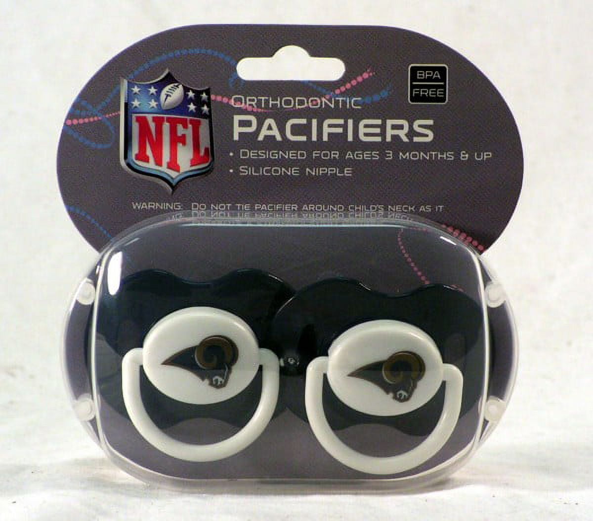 Los Angeles LA Football Rams Infant Pacifier Set of 2 Pacifiers