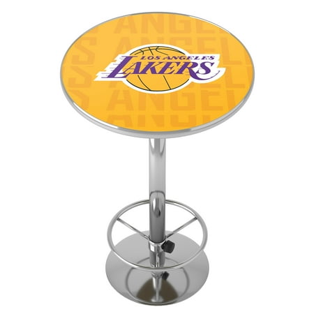 Los Angeles Lakers NBA City Chrome Pub Table - Gold, Purple