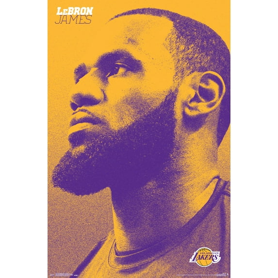 Los Angeles Lakers - Lebron James Poster and Poster Mount Bundle