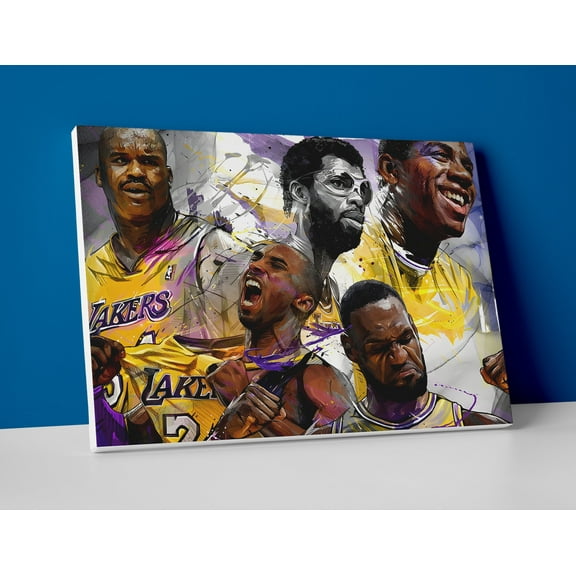 Los Angeles Lakers Legends Poster or Wrapped Canvas