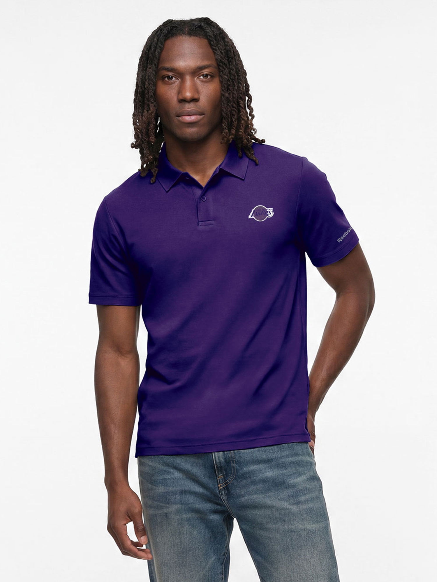 Los Angeles Lakers Reebok Mens Short Sleeve Polo Shirt