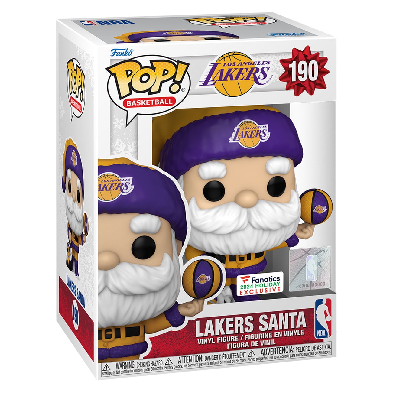 Los Angeles Lakers Santa Funko Pop! 2024 Fanatics Exclusive Vinyl Figure