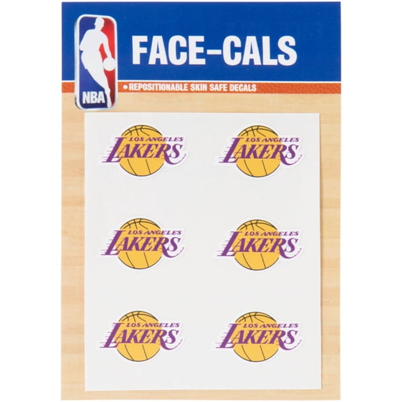 NBA Los Angeles Lakers Face Tattoos, Team Colors, One Size