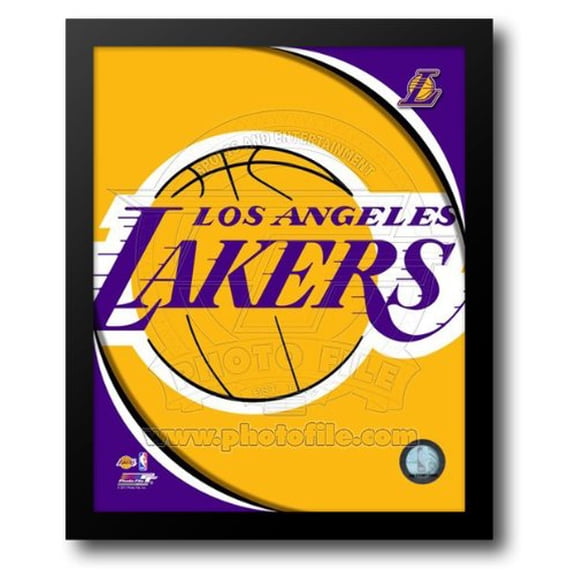 Los Angeles Lakers Team Logos 12x14 Framed Art Print