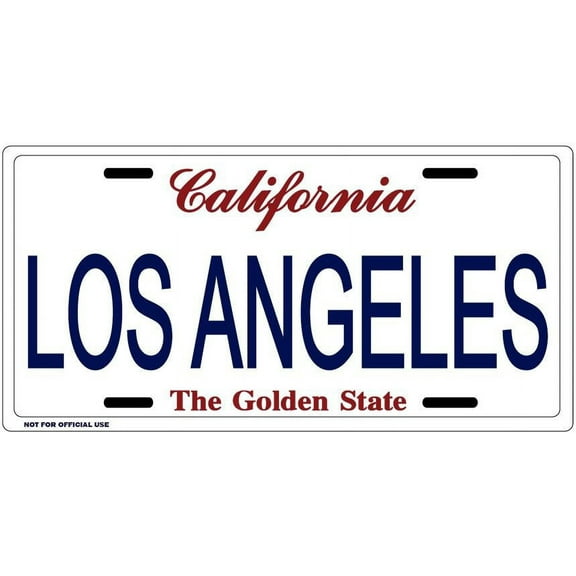 Los Angeles Metal License Plate