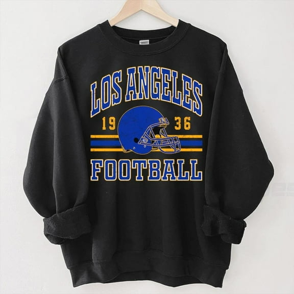 Los Angeles Ram Football Vintage Sweatshirt, Football Game Day Gift For Fan Shirt,Black Color,Size L