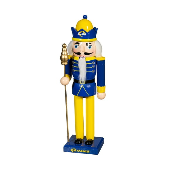 Los Angeles Rams 12" Wooden Nutcracker Statue