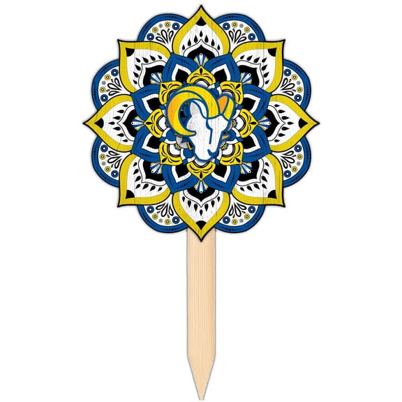 Los Angeles Rams 18'' x 12'' Mandala Yard Stake