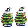 thumbnail image 1 of Los Angeles Rams 2-Pack 4" Ceramic LED Christmas Tree Set, 1 of 3