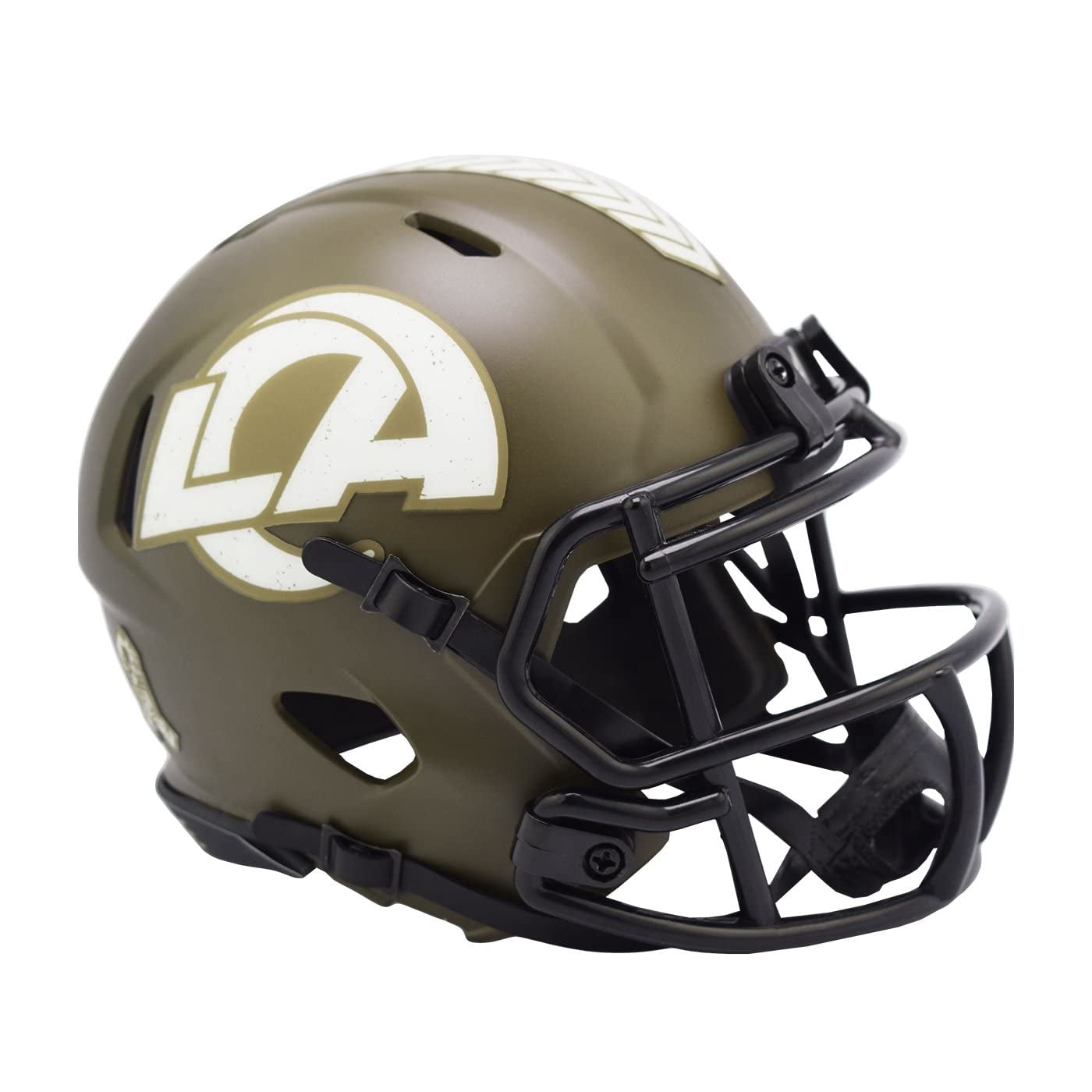 Riddell Los Angeles Rams NFL Salute to Service Speed Mini Helmet Olive ...
