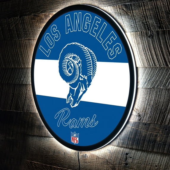 Los Angeles Rams 23" LED Retro Logo Round Wall Sign