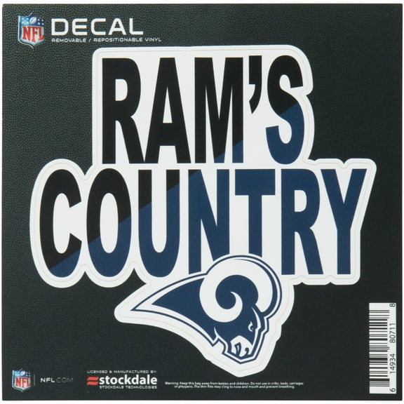 Los Angeles Rams 6" x 6" Xpression Full Color Repositionable Decal