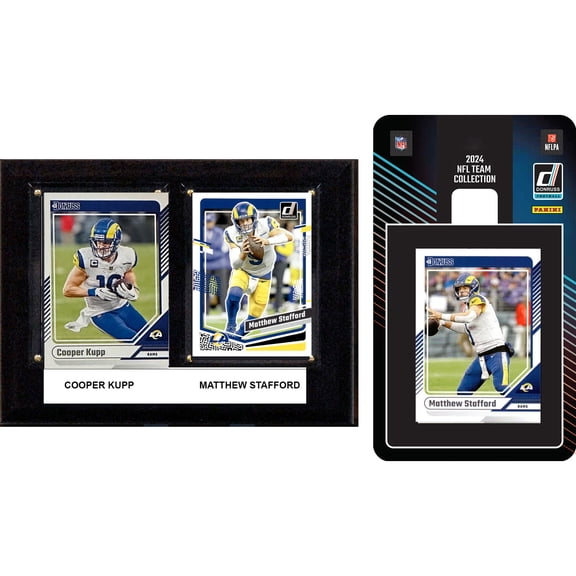 Los Angeles Rams 6" x 8" Player Plaque & 2024 Team Trading Card Set