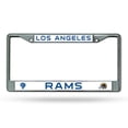 thumbnail image 1 of Los Angeles Football Ram's Retro Chrome Metal License Plate Frame, 1 of 8