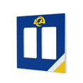 thumbnail image 1 of Los Angeles Rams Diagonal Stripe Double Rocker Light Switch Plate, 1 of 4