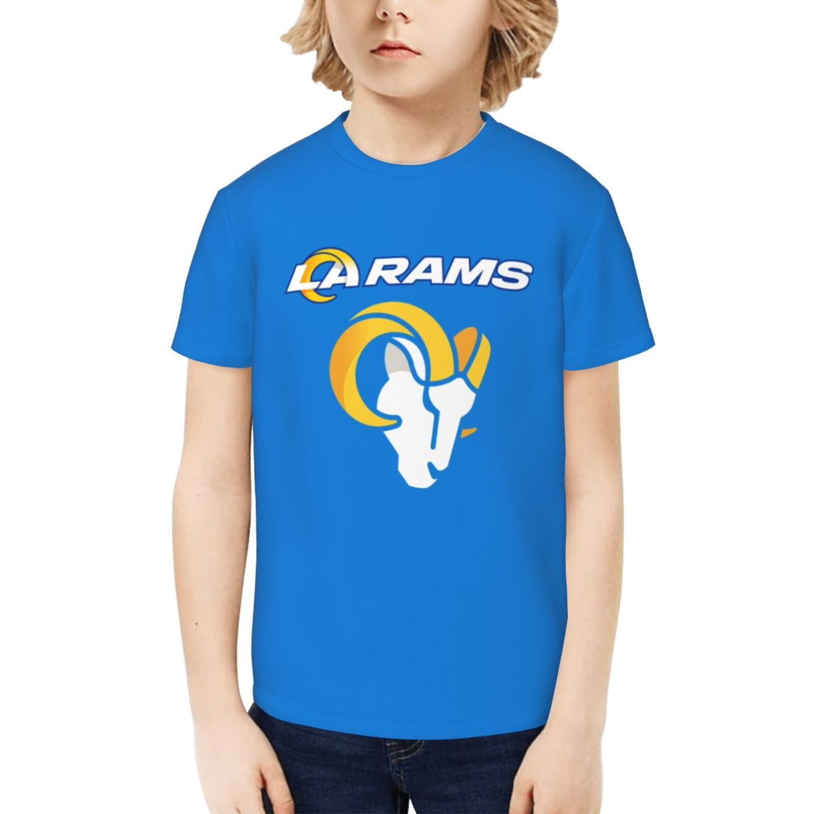 Kid Rams Fans Rams football team Kids Teen fashion comfortable short sleeves Boys and ...