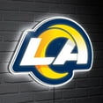 thumbnail image 1 of Los Angeles Rams LED Team Logo Shaped Lighted Wall Sign, 1 of 2