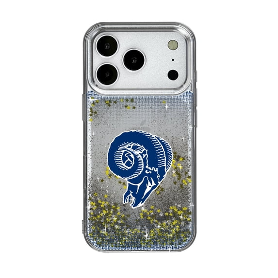 Los Angeles Rams Linen Logo iPhone Glitter Case