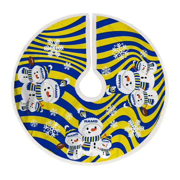 Los Angeles Rams Snowman Sherpa Christmas Tree Skirt