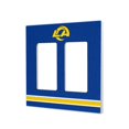 thumbnail image 1 of Los Angeles Rams Stripe Double Rocker Light Switch Plate, 1 of 4