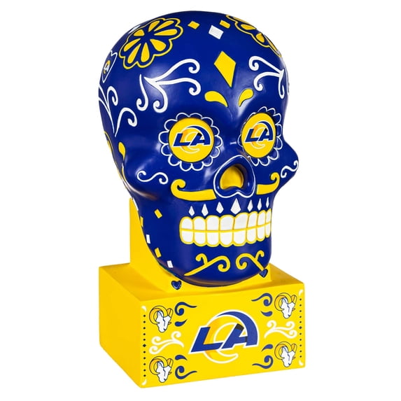Los Angeles Rams Team Color Sugar Skull Statue
