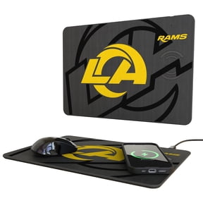 Keyscaper Los Angeles Rams 15W Fast Wireless Charger and Mouse Pad